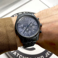  Shop Authentic Michael Kors Lexington Chronograph Blue Dial Blue Steel Strap Watch for Men - MK8480 - Luxxuri