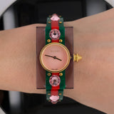  Shop Authentic Gucci Vintage Web Pink Mother of Pearl Dial Two Tone Plastic Strap Watch For Women - YA143525 - Luxxuri