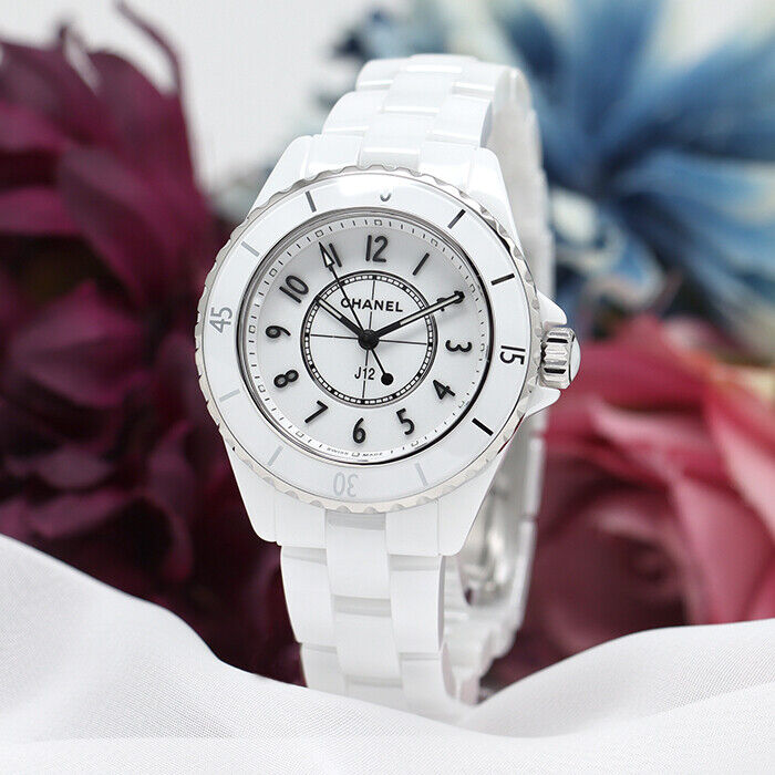  Shop Authentic Chanel J12 Quartz White Dial White Steel Strap Watch for Women - J12 H5698 - Luxxuri