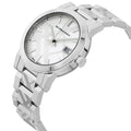  Shop Authentic Burberry The City White Dial Silver Steel Strap Watch for Women - BU9144 - Luxxuri
