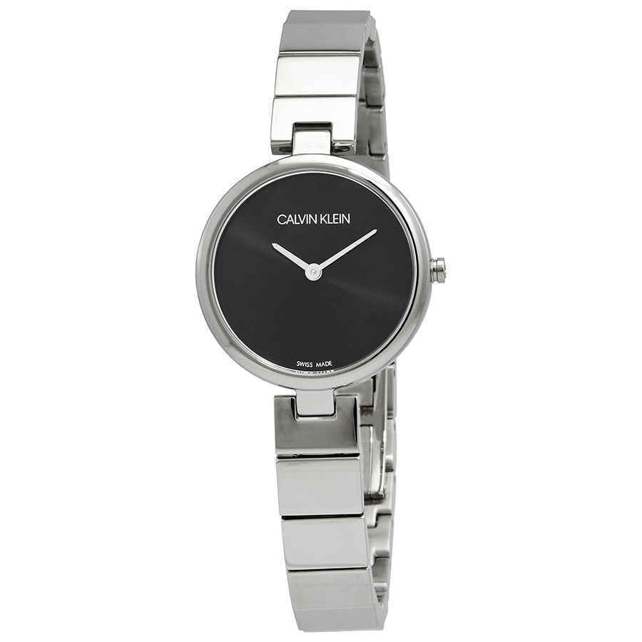 Shop Authentic Calvin Klein Authentic Black Dial Silver Steel Strap Watch for Women - K8G23141 - Luxxuri