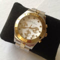  Shop Authentic Marc Jacobs Blade Chronograph Silver Dial Two Tone Steel Strap Watch for Women - MBM3177 - Luxxuri