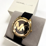  Shop Authentic Michael Kors Janelle Quartz Black Dial Black Rubber Strap Watch For Women - MK7313 - Luxxuri