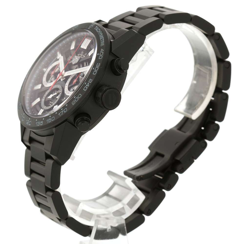  Shop Authentic Tag Heuer Carrera Chronograph Steel & Ceramic Black Dial Black Rubber Strap Watch for Men - CBG2090.FT6145 - Luxxuri