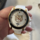  Shop Authentic Gucci Dive Quartz White Dial White Rubber Strap Unisex Watch - YA136322 - Luxxuri