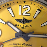  Shop Authentic Breitling Superocean II Automatic 44mm Yellow Dial Silver Steel Strap Watch for Men - A17367021I1A1 - Luxxuri