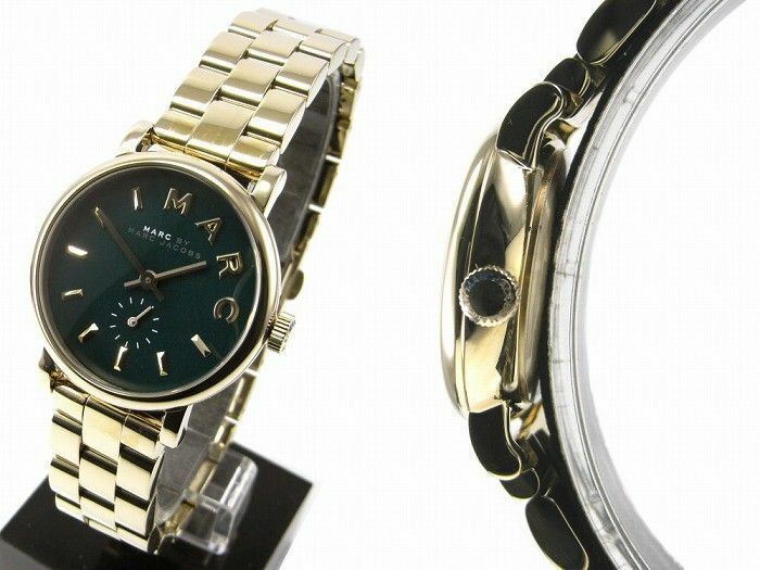  Shop Authentic Marc Jacobs Baker Green Dial Gold Steel Strap Watch for Women - MBM3249 - Luxxuri