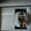  Shop Authentic Tag Heuer Aquaracer Quartz Black Dial Two Tone Steel Strap Watch for Women - WAY131C.BA0913 - Luxxuri