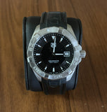  Shop Authentic Tag Heuer Aquaracer Quartz Black Dial Black Rubber Strap Watch for Men - WAY1110.FT8021 - Luxxuri