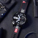  Shop Authentic Diesel Mr. Daddy 2.0 Quartz Black Dial Black Nylon Strap Watch For Men - DZ7433 - Luxxuri
