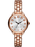 Marc Jacobs Betty White Dial Rose Gold Steel Strap Watch for Women - MJ3496