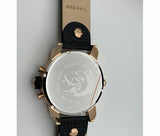  Shop Authentic Diesel Little Daddy Black & Gold Dial Black Leather StrapWatch For Men - DZ7282 - Luxxuri