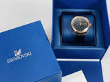  Shop Authentic Swarovski Crystalline Hours Black Dial Black Leather Strap Watch for Women - 5295377 - Luxxuri
