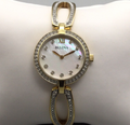  Shop Authentic Bulova Crystal Collection Mother of Pearl Dial Gold Steel Strap Watch for Women - 98L225 - Luxxuri