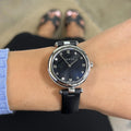  Shop Authentic Gucci Diamantissima Diamonds Black Dial Black Leather Strap Watch For Women - YA141403 - Luxxuri