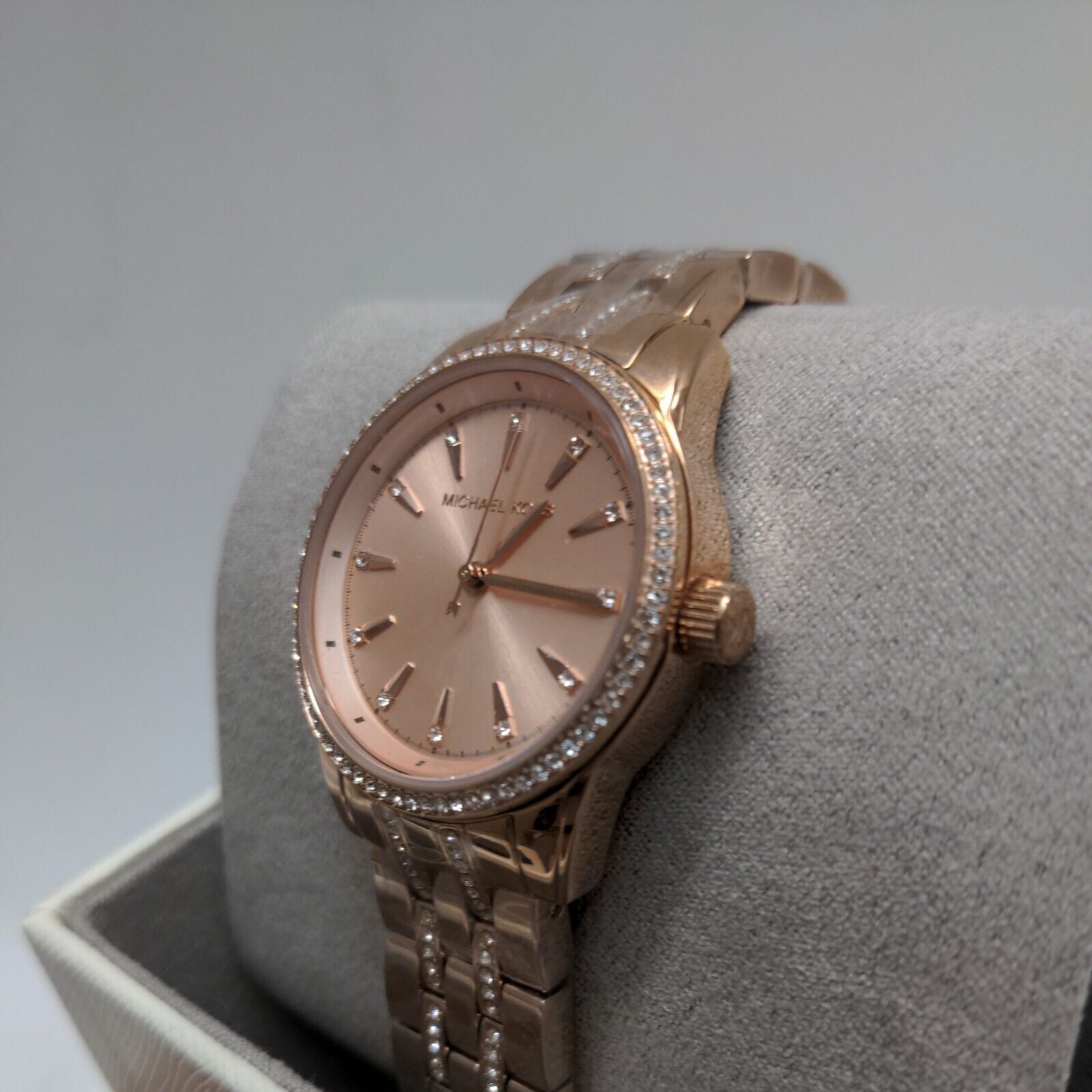  Shop Authentic Michael Kors Ritz Chronograph Rose Gold Dial Rose Gold Steel Strap Watch For Women - MK7223 - Luxxuri