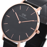 Shop Authentic Daniel Wellington Petite Ashfield Black Dial Black Mesh Strap Watch for Women - DW00100307 - Luxxuri