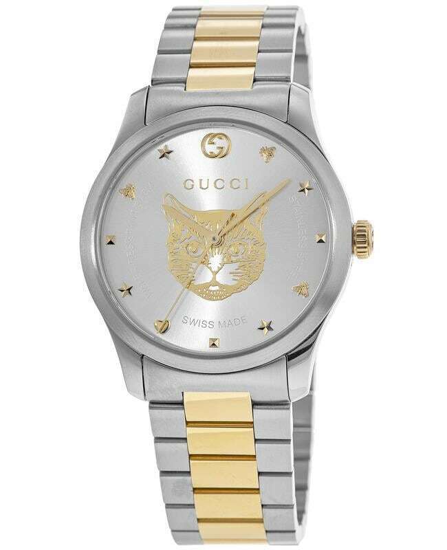  Shop Authentic Gucci G Timeless Silver Dial Two Tone Steel Strap Watch For Women - YA1264074 - Luxxuri