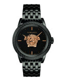 Shop Authentic Versace Palazzo Empire Black Dial Black Steel Strap Watch for Men - VERD00518 - Luxxuri