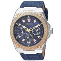  Shop Authentic Guess Legacy Analog Blue Dial Blue Denim Strap Watch for Men - W1058G1 - Luxxuri