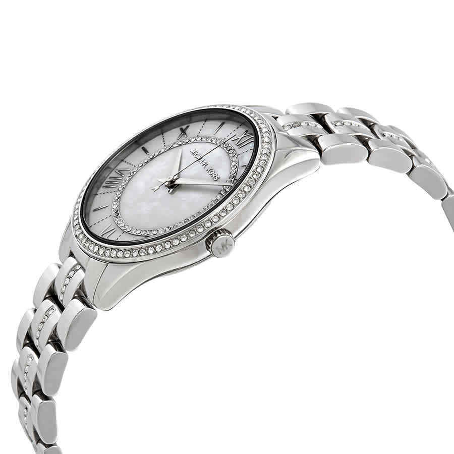  Shop Authentic Michael Kors Lauryn Mother of Pearl Dial Silver Steel Strap Watch for Women - MK3900 - Luxxuri