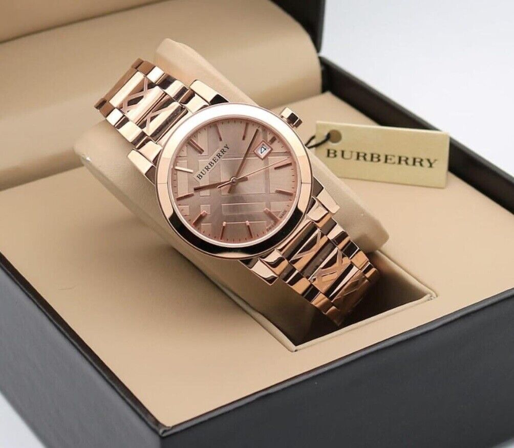  Shop Authentic Burberry The City Rose Gold Dial Rose Gold Steel Strap Watch for Women - BU9146 - Luxxuri