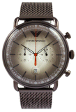  Shop Authentic Emporio Armani Aviator Chronograph Grey Dial Brown Mesh Bracelet Watch For Men - AR11169 - Luxxuri