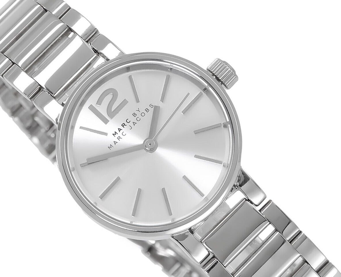 Marc Jacobs Peggy Silver Dial Silver Steel Strap Watch for Women - MBM3404
