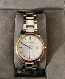  Shop Authentic Burberry The City White Dial Two Tone Steel Strap Watch for Women - BU9105 - Luxxuri