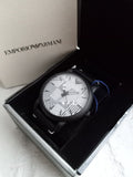  Shop Authentic Emporio Armani Luigi Quartz White Dial Black Rubber Strap Watch For Men - AR11136 - Luxxuri
