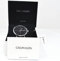  Shop Authentic Calvin Klein Evan Black Dial Black Leather Strap Watch for Men - K7B211CZ - Luxxuri
