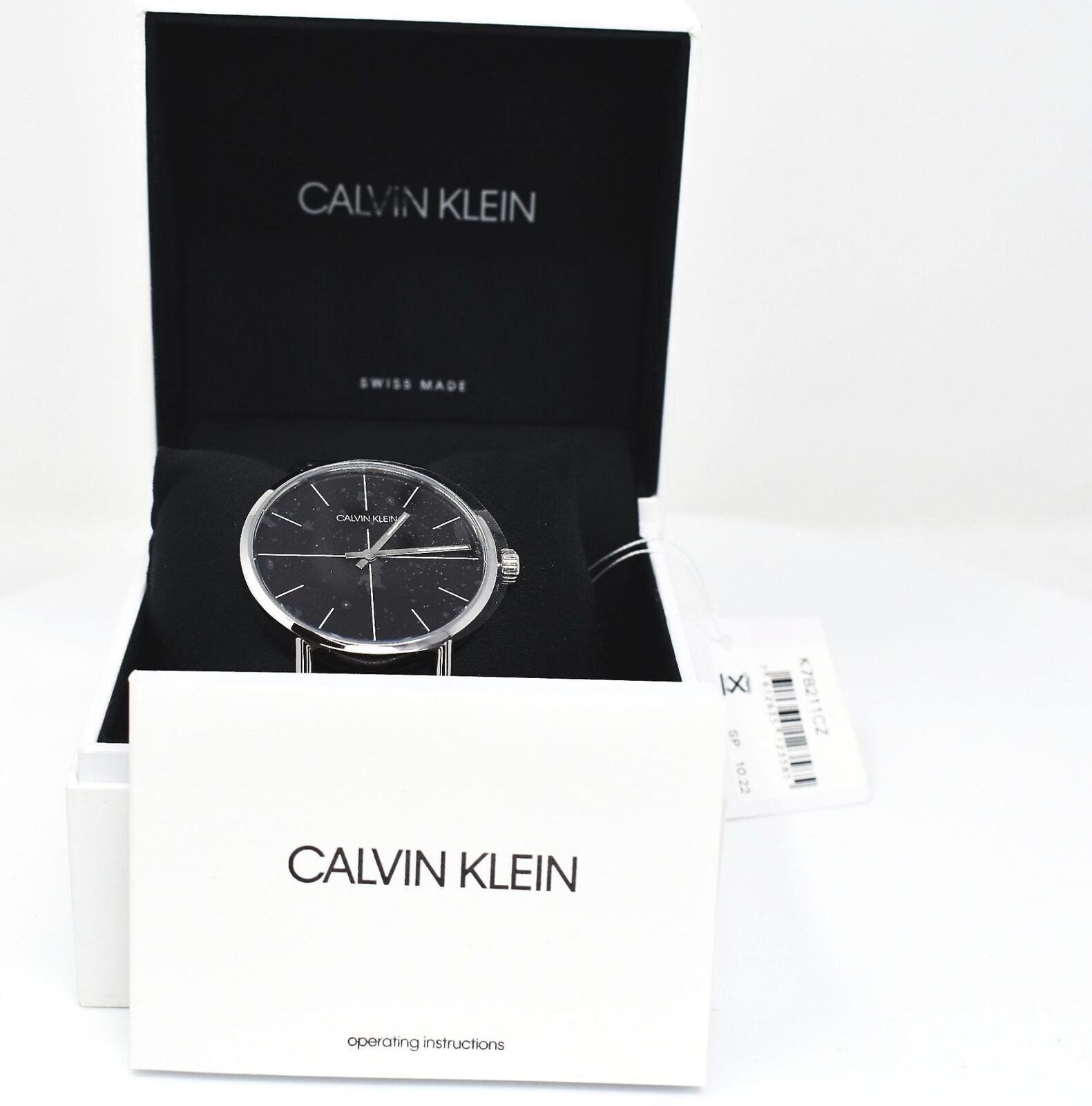  Shop Authentic Calvin Klein Evan Black Dial Black Leather Strap Watch for Men - K7B211CZ - Luxxuri