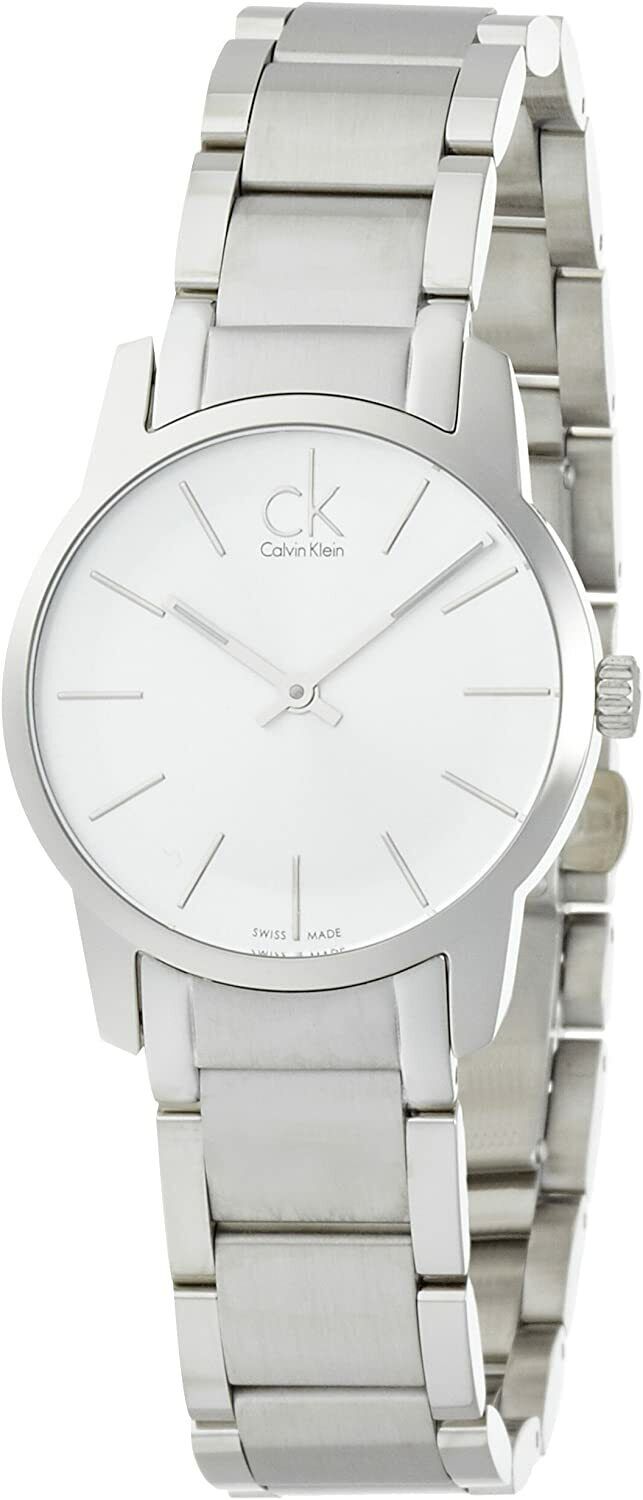  Shop Authentic Calvin Klein City Silver Dial Silver Steel Strap Watch for Women - K2G23126 - Luxxuri