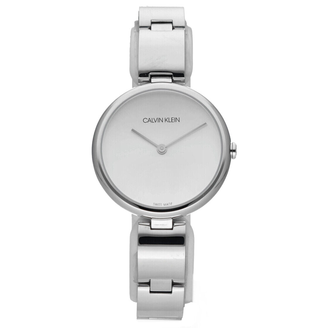  Shop Authentic Calvin Klein Wavy Silver Dial Silver Steel Strap Watch for Women - K9U23146 - Luxxuri