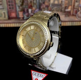  Shop Authentic Guess Madison Diamonds Gold Dial Gold Steel Strap Watch for Women - W0637L2 - Luxxuri