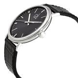  Shop Authentic Calvin Klein Surround Black Dial Black Leather Strap Watch for Men - K3W211C1 - Luxxuri