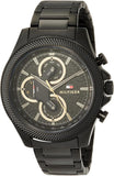  Shop Authentic Tommy Hilfiger Clark Chronograph Black Dial Black Steel Strap Watch For Men - 1792081 - Luxxuri