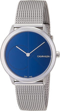  Shop Authentic Calvin Klein Minimal Blue Dial Silver Mesh Bracelet Watch for Women - K3M2212N - Luxxuri