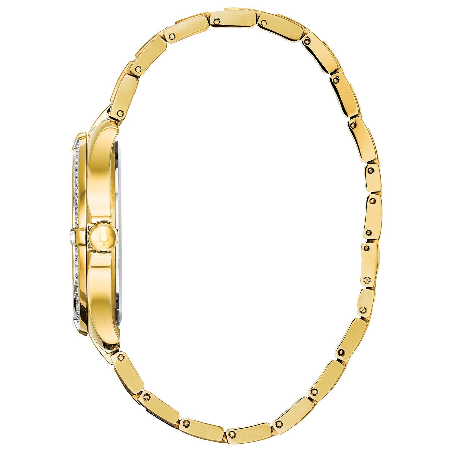  Shop Authentic Bulova Crystal Collection Silver Crystal Dial Gold Steel Strap Watch for Women - 98L228 - Luxxuri