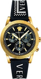  Shop Authentic Versace Sports Tech Chronograph Black Dial Black Rubber Strap Watch for Men - VELT00119 - Luxxuri