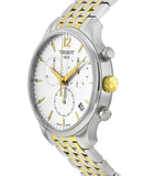  Shop Authentic Tissot T Classic Tradition Chronograph White Dial Two Tone Steel Strap Watch For Men - T063.617.22.037.00 - Luxxuri