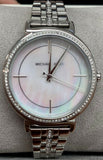  Shop Authentic Michael Kors Cinthia White Mother of Pearl Dial Silver Steel Strap Watch for Women for Women - MK3641 - Luxxuri