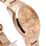  Shop Authentic Emporio Armani Classic Rose Gold Chronograph Steel Strap Watch For Men - AR2452 - Luxxuri