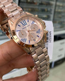  Shop Authentic Michael Kors Bradshaw Chronograph Rose Gold Dial Rose Gold Steel Strap Watch For Women - MK6321 - Luxxuri
