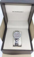  Shop Authentic Burberry The Britain Diamonds Brown Dial Silver Steel Strap Watch for Women - BBY1803 - Luxxuri