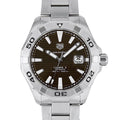  Shop Authentic Tag Heuer Aquaracer Calibre 5 Automatic Sunray Brown Dial Silver Steel Strap Watch for Men - WAY2018.BA0927 - Luxxuri