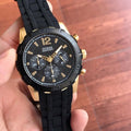  Shop Authentic Guess Caliber Chronograph Black Dial Black Rubber Strap Watch for Men  - W0864G2 - Luxxuri