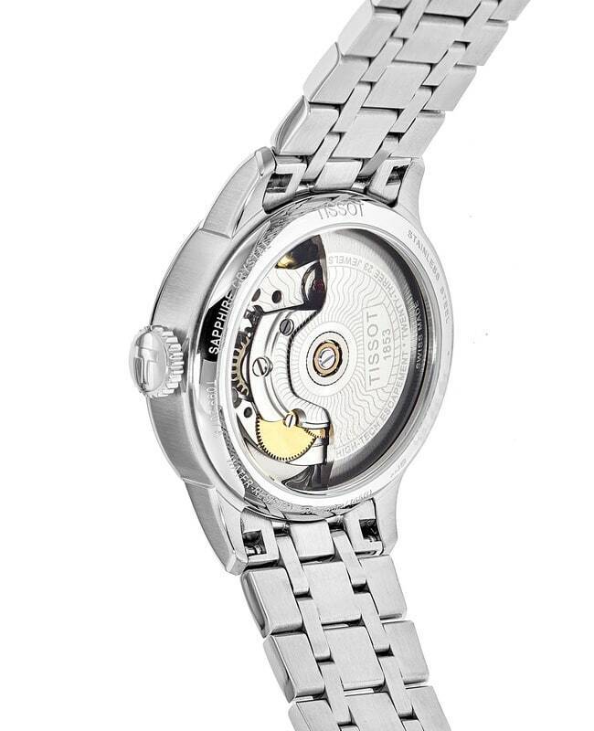  Shop Authentic Tissot Chemin Des Tourelles Powermatic 80 Rubies Mother of Pearl Dial Silver Steel Strap Watch For Women - T099.207.11.113.00 - Luxxuri
