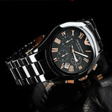  Shop Authentic Emporio Armani Valente Ceramica Chronograph Black Dial Black Steel Strap Watch For Men - AR1410 - Luxxuri