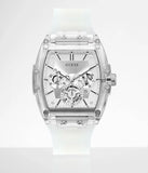  Shop Authentic Guess Phoenix Multi Function Silver Dial White Rubber Strap Watch for Men - GW0203G1 - Luxxuri